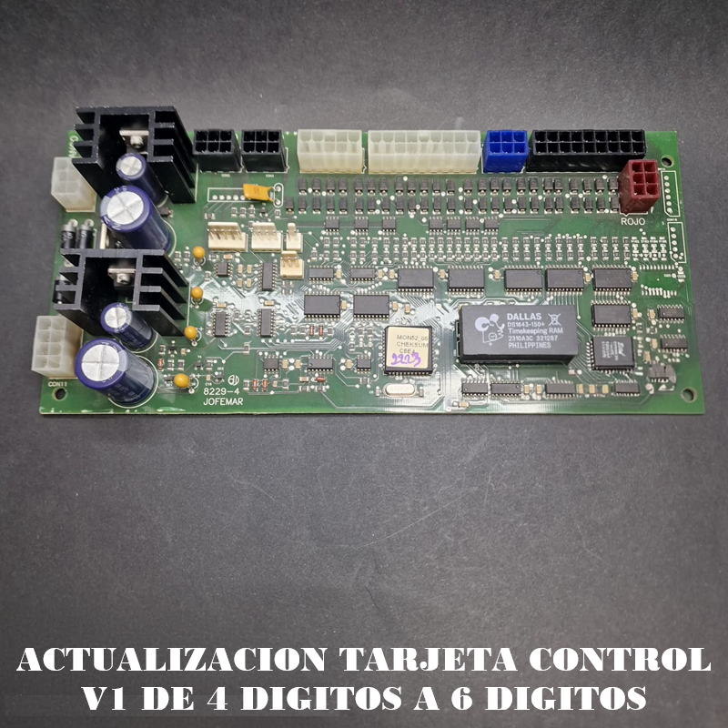 Actualizar tarjeta Jofemar V1 de 4 a 6 dígitos | Fersumac