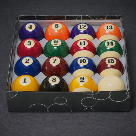 Juego bolas billar Standard  57,3 mm blanca 60,3 mm | FERSUMAC