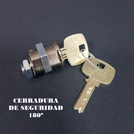 Cerradura de seguridad para máquina de tabaco (bombín universal giro -90 / 0 / +90 con 2 llaves)